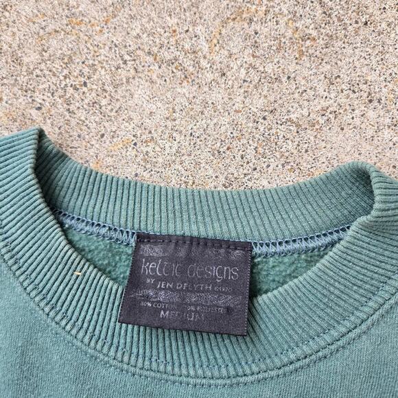 Vtg 90s KELTIC DESIGNS Birds of Rhiannon Graphic Art Crewneck Sweatshirt Med - Picture 5 of 7